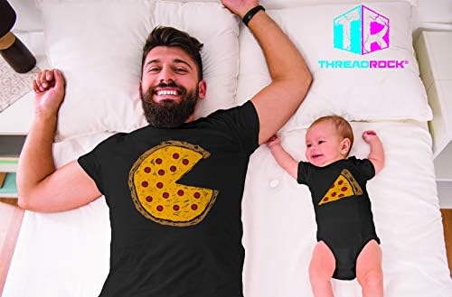 Тема за пица пита и парче - тато бебе дете, син, ќерка, што одговара на кошули, сет кошули
