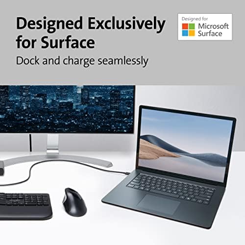 Kensington SD5750T Thunderbolt 4 Докинг станица за Microsoft Surface Pro 8 и Surface Laptop Studio & Docking Station Mounting Bracket