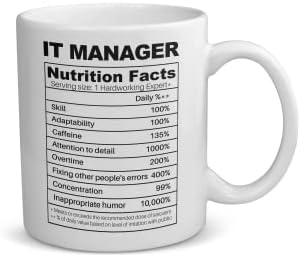 Менаџер за ИТ, компјутерски менаџер супервизор за информатичка технологија, хранлива кригла кафе, најдобри постдипломски подароци за мажи