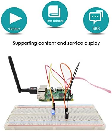 Комплет за стартување на RFID RFID за Raspberry PI 4/3/2 Модел B/B+, Stepper Motor, ADXL345, 40-пинска GPIO Extension Board со