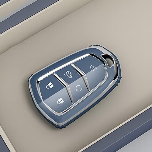Покривањето на клучот на автомобилот Онто одговара за Кадилак 5 копчиња, лесна и сјајна клуч Школка целосна заштита за Escalade CTS
