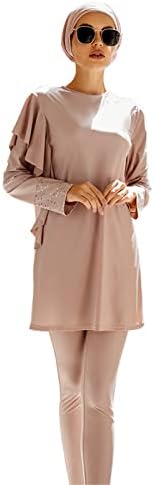 Шин модни скромни костими за капење за жени, целосна покривка за капење Буркини Арап Исламски хиџаб костум за капење
