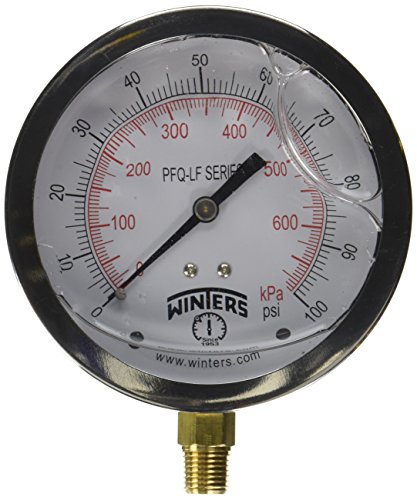Винтерс 4 големина на бирање, мерач на притисок исполнет со течност, интернали за пиење месинг, 304 куќиште од не'рѓосувачки челик, двојна скала