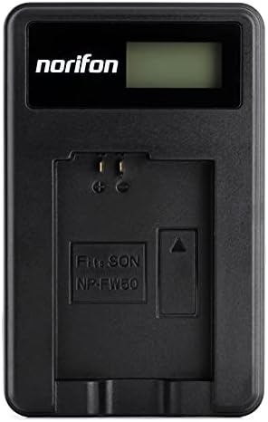 NP-FW50 LCD USB полнач за Sony Alpha 6000, 5000, 5100, ILCE-6000, ILCE-7, NEX-5T, NEX-6, NEX-5R, NEX-7, NEX-5, NEX-3N, NEX-3 , Nex-C3, SLT-A37