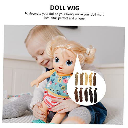Toyvian 30 парчиња кукли перика за коса, американски редови американски кукли BJD кукли со висока температурна жица Кер кукла
