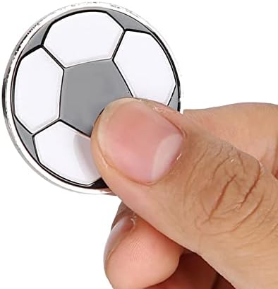 Зероне фудбалска монета, 1,6in легура фудбалски фудбалски судии за флип -монета Судијата фрли монети избијте страна со случајот