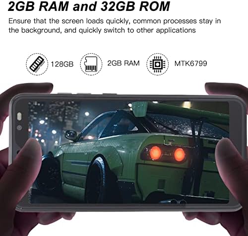 DIYEINI за паметен телефон Android 6, 5.45in Colution Coneage 2 GB RAM 32 GB ROM, мобилен телефон со задна камера 5MP, за MTK6799