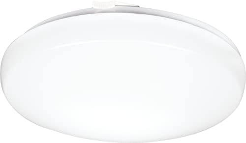 Lithonia Lighting FMLRL 20840 M4 4000K 14-инчен затемнет LED LED Flush Mount, 1600 лумени, 120 волти, 24 вати, наведени влажни, бели