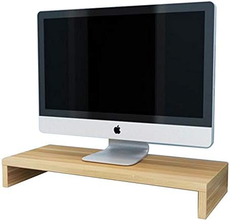 Yumuo дрвен монитор штанд, екранот на екранот монитор на екранот, стенд на екранот, додаток на екранот Подобрување на десктоп Организатор