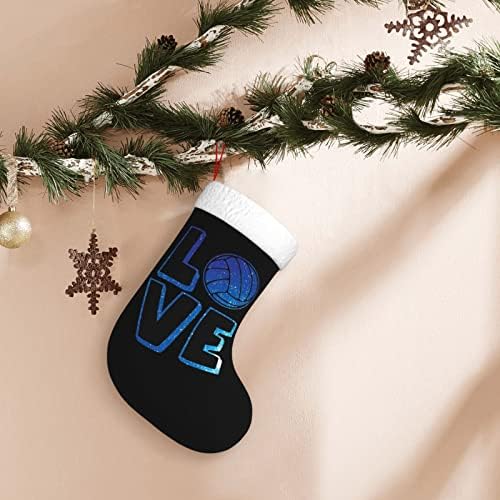 Cutedwarf сакам одбојка Кристама чорапи Божиќни украси на дрво Божиќни чорапи за Божиќни празнични забави подароци 18-инчи