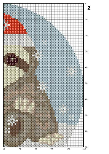 Божиќни крстовички обрасци PDF, симпатични молки животни вкрстена шема за бод за почетници, лесен модерен преброен печатење едноставна