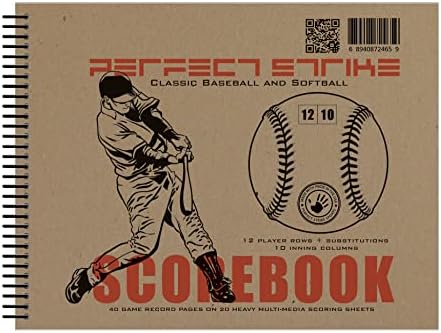 Совршен Штрајк Бејзбол Книга Со Правила и Инструкции За Бодување : Тешка Книга За Чување. Одлично за Бејзбол и Софтбол.