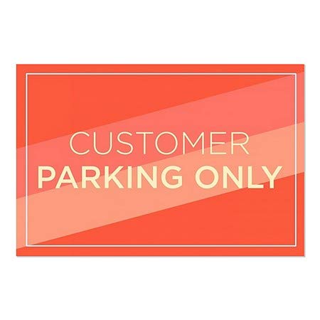 CGSignLab | Само За Паркирање На Клиенти-Модерна Дијагонала Прицврстување На Прозорецот | 36 x24