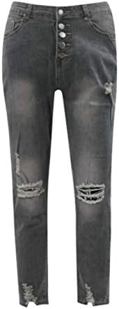 Цврста боја, лесен, оставен, пант, глужд, искинато панталони, панталони со есенски патент од флексибилно каросериско елегантно