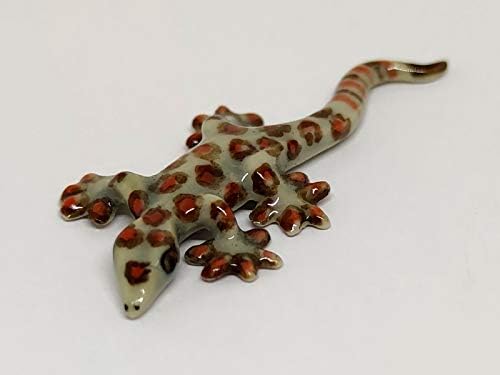 SSJShop Gecko Micro Tiny Dollhouse фигурини керамички рака насликани анимали колекционерски мали подароци дома градинарски декор,