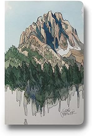 ДЕНИК-Цртање Планини-8.25 х 5.25 Layетски Лајфлат Лаптоп - 144 Празни Страници-Издржливо Врзување И Дизајн-Водоотпорен Мек Допир