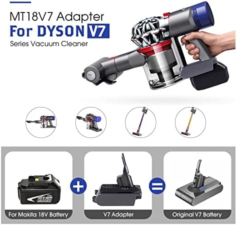 Надградба За Замена На Адаптерот За Батерии Dyson V7+V8, За Работа На Батеријата Makita 18V За Правосмукалка Од Серијата Dyson V7/V8