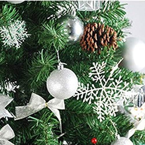 Зпи Вештачки Новогодишни Елки Со Лед Светла, Празничен Декор Божиќен Бор Со Топчеста Ѕвезда Снегулка Декор, Деца Божиќни Подароци Дрвја