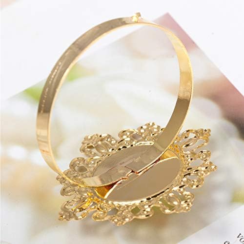 Favomoto цветна салфетка прстени 12 парчиња акрилни салфетки прстени држачи за салфетки што трескаат рачно занаетчиски трпеза метални држачи