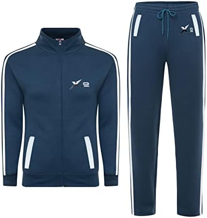 Skylinewears x-2 машки атлетски тренерки 2 парчиња поставени тренингот загревање на костумот со целосна џогирање на џогирање