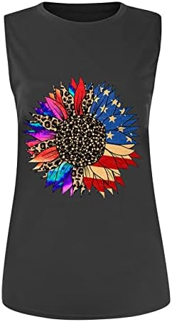 4 -ти јули Патриотски мета за жени леопард американски знаме starвездички врвови слатки графички маички Денот на независноста на маицата подарок