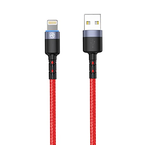 ТЕЛУР ПОДАТОЦИ КАБЕЛ USB На Молња СО LED Светлина, 3А, 1,2 м