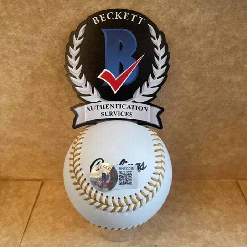 Jackеки Брантт 59 gg потпишаа автоматски бејзбол за бејзбол на ракавици од златна ракавица Бекет автентикација