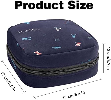 Фокс зајак шума санитарна торба за складирање на салфетки, менструална подлога торба за гаќички, држач за тампон женски производ со патент