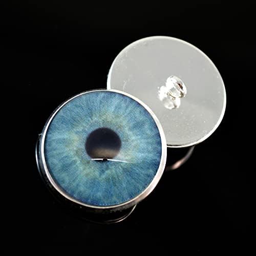 Дизајни со брада на меган природно светло сино копче за очи шијат 10мм - 30мм шанкови со јамки полнети животински капчиња капчиња амигуруми