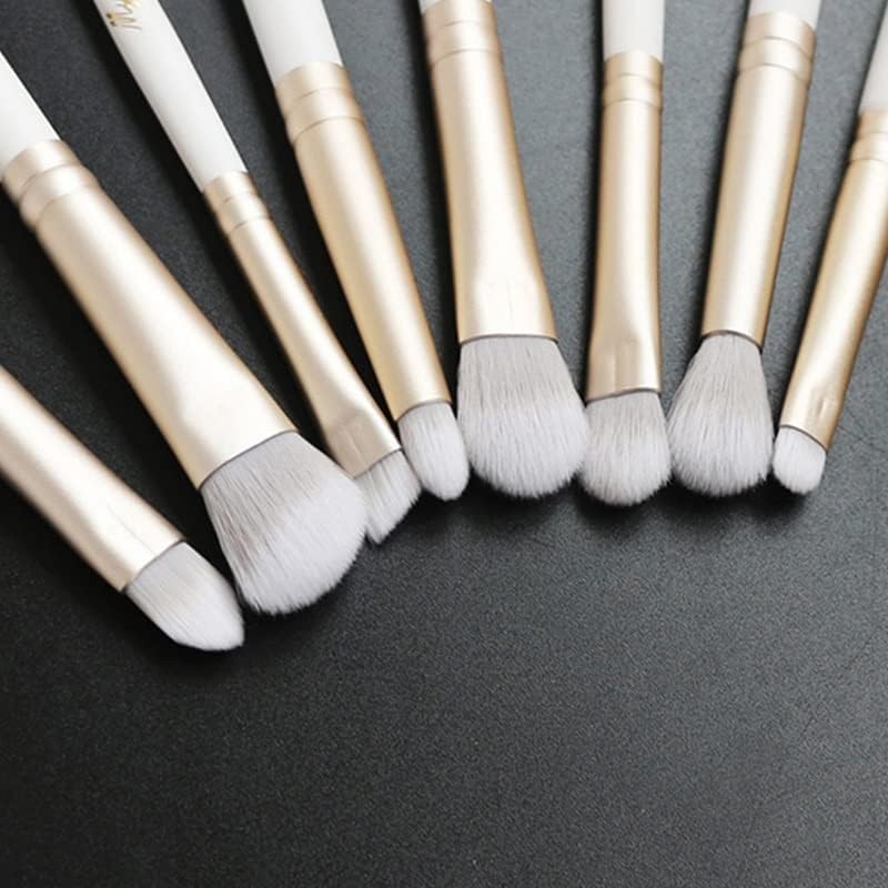 Четка за шминка за ореви- 12 парчиња козметички четки Поставете основа за руменило во прав лице-козметички алатки пенкала