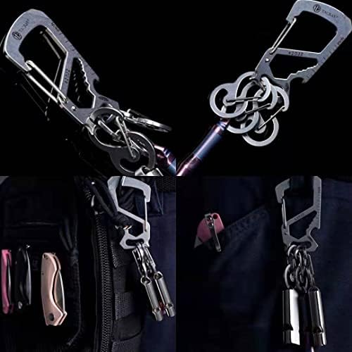 Клип за клучеви на тастатурата Tacray Carabiner, држач за клучеви против изгубени и ранец за брзо ослободување на ранецот/куката
