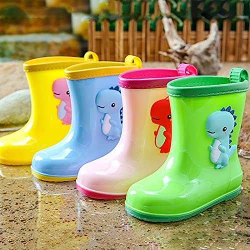 Детски деца за деца од дожд Детска гумени чевли со лесни рачки лесни во цртани модели вода чевли за момчиња за момчиња