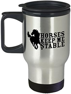 Коњите Ме Одржуваат Стабилна Кригла За Патување-Најдобро Несоодветно Саркастично Саркастично Кафе Коментар Чај Чаша Со Смешни Изреки ЗА