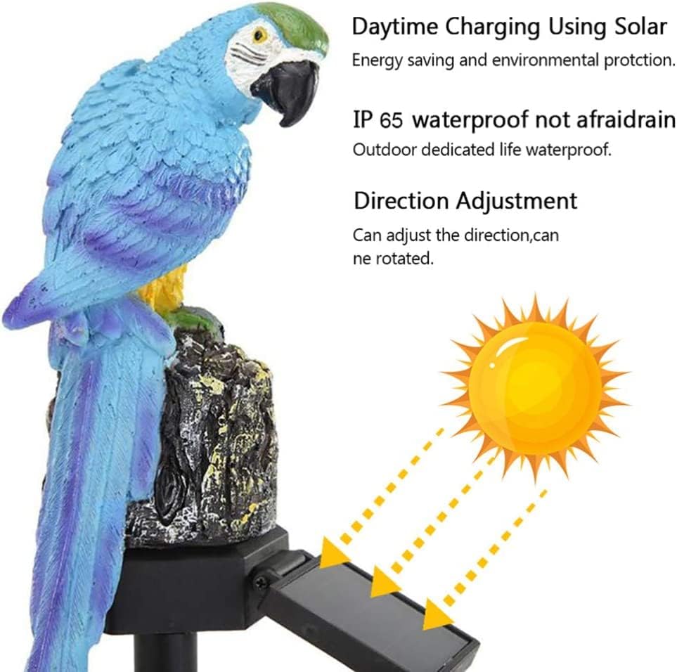 Comphygo папагал соларна светлина лажна папагал водоотпорен IP65 соларна соларна енергија LED патека за тревник двор градинарски ламби, водоотпорни