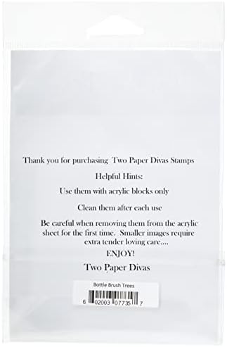 Две хартиени диви чисти марки 6 x4.5 -Бот четка дрвја