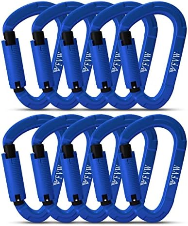 FVW Auto Locking Rock Climbing Carabiner Clips, Professional 25ken тешки карибини за Rappelling Swing Rescue & Gym итн.