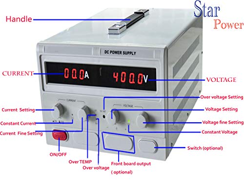 Прецизност 0-100V, 0-60A прилагодлив прекинувач за напојување Дигитално регулирано лабораториско одделение