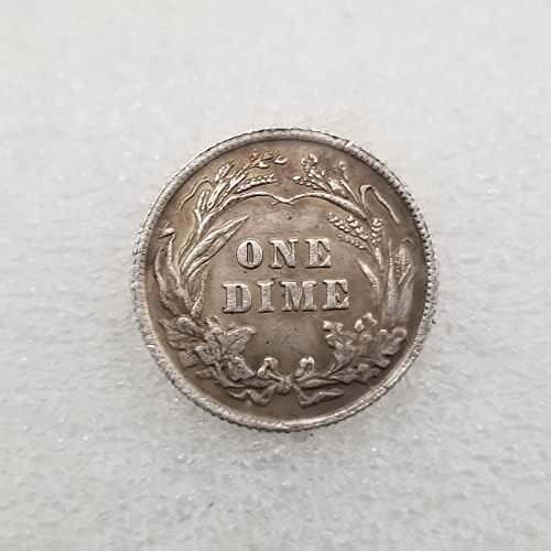 Антички занаетчиски американски 1866 година 1 агол месинг сребрен позлатен стар сребрен долар сребрен круг сребрен долар