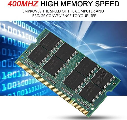 Buwinner DDR Laptop RAM меморија, 200Pin Mini DDR1 1GB 400MHz PC3200 меморија RAM меморија, погоден за PC3200 DDR1 400 мемориски лаптоп, обезбедува
