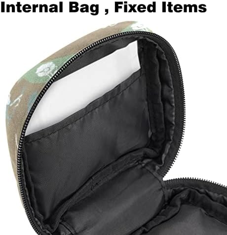 Беж шема санитарна торба за складирање на салфетки, торба за менструален период за тинејџери, носител на подлога за медицински сестри, преносен