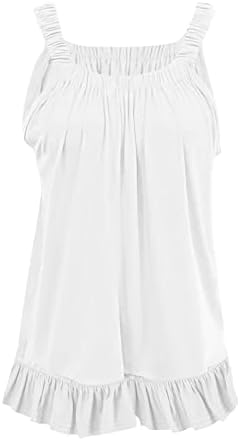Туника Ками резервоарот за жени 2023 фустани кошули со одблесоци дами без ракави удобно слатко елек камизоле рифли блуза блузи