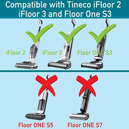 2 пакет за замена на четката за замена компатибилен со Tineco ifloor 2/ ifloor 3/ подот еден S3 безжичен вакуум, делови за замена и додатоци