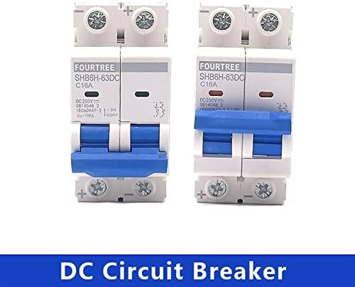 BASNI 1PCS 2 Полјаци DC250V MCB Circuit Circer Solar Energy Photovoltaic PV Mini DC Air Switch управувано возило