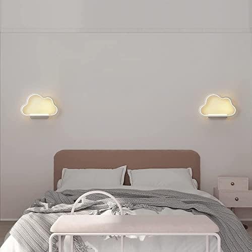 Wallидна монтирање светло, детска соба модерна предводена wallидна ламба, цртана форма на облак во форма на спална соба за светло осветлување