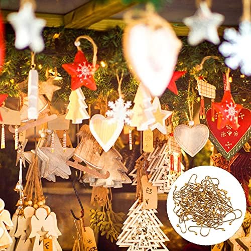 Божиќни украси на Doitool 50 парчиња куки за украси за новогодишни елки, куки за висина на Божиќ, куки за божици во облик на куки за Божиќна