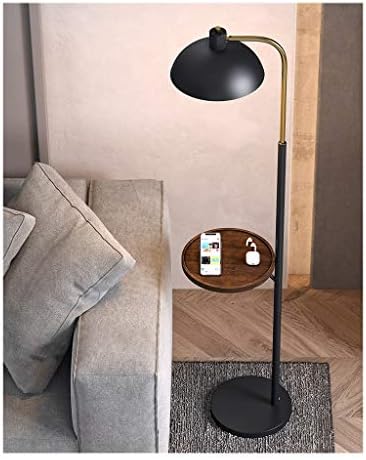 Cotclolo - главно осветлување подни ламби за подни ламби - стоечка светлина со безжично полнење+UBS полнење со дрвена табла за табли за
