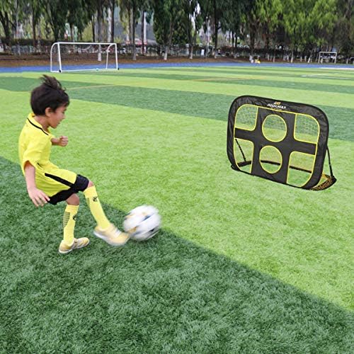 Подиум 2 Во 1 Скокачки Детски Фудбалски Гол-Внатрешна/Надворешна Фудбалска Целна Мрежа за Подобрување На Точноста На Поминување И Снимање