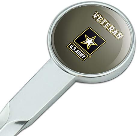 Логото На Ветеранот На Американската Армија Класичен Хромиран Метален Плик Отварач На Букви