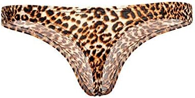 Андонгнивел 3 Спакувајте Секси Машка Долна Облека Од Бамбус Танга Леопард Гепард Беспрекорни Гаќички Долна Облека