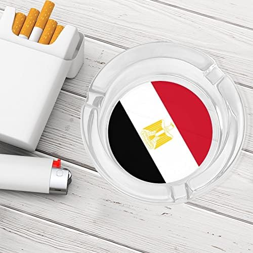 Египетско знаме стакло од пепел во тркалење цигари од држач за фиока за пепел за украси во затворен простор за внатрешни работи